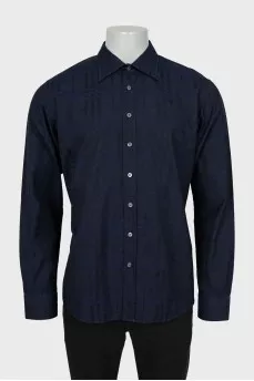 Men's blue plaid shirt