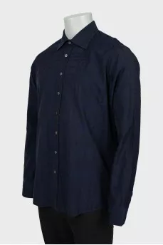 Men's blue plaid shirt