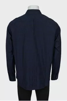 Men's blue plaid shirt