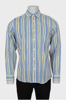 Мужская полосатая рубашка slim fit