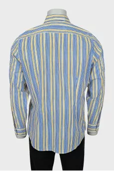 Мужская полосатая рубашка slim fit
