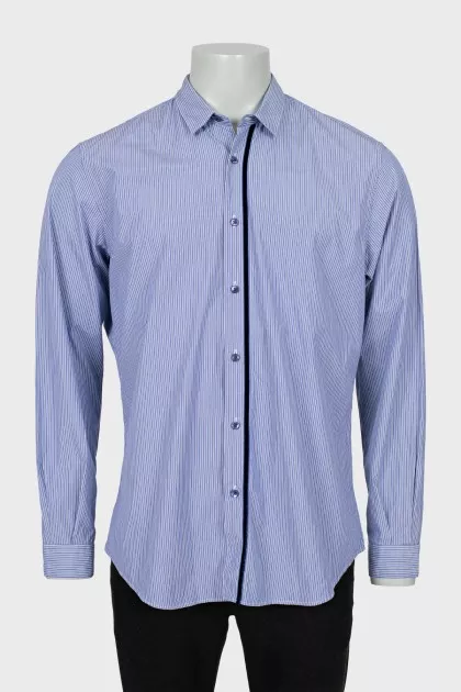 Men's shirt with velour decor