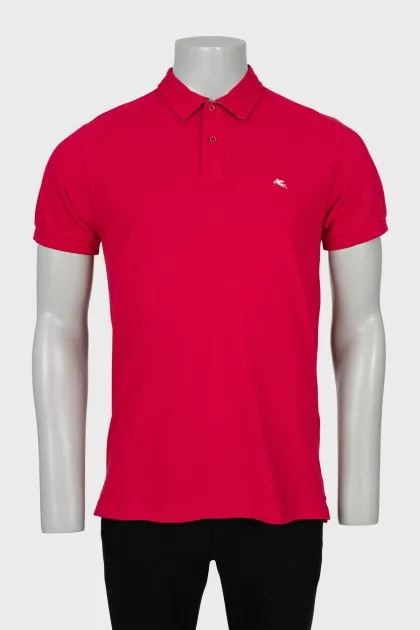 Men's straight fit polo with logo