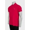 Men's straight fit polo with logo