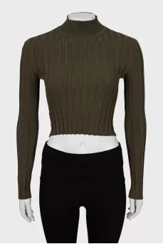 Cropped golf with a slit on the back