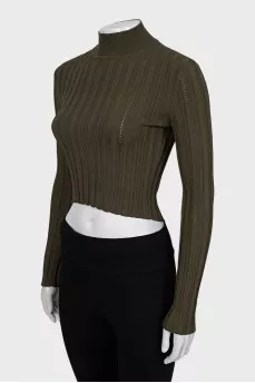 Cropped golf with a slit on the back