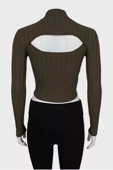Cropped golf with a slit on the back