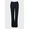 Pants made of wool and linen straight cut