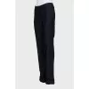 Pants made of wool and linen straight cut