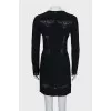 Mini dress decorated with lace