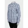 Slim fit plaid shirt
