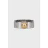 Silver ring with signature engraving