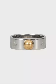 Silver ring with signature engraving