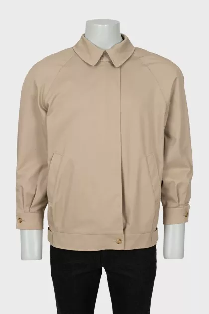 Beige men's bomber jacket