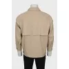 Beige men's bomber jacket