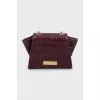Mini bag with embossed leather