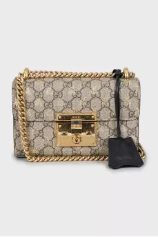 Bag in signature print Padlock