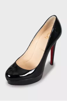 Black patent leather shoes