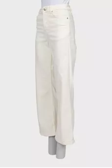 Білі джинси wide leg fit