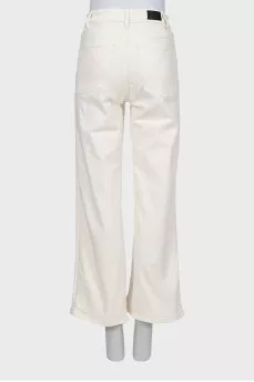 Білі джинси wide leg fit