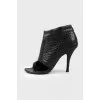 Open toe ankle boots