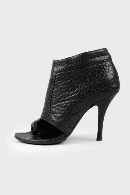 Open toe ankle boots
