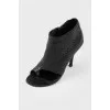 Open toe ankle boots