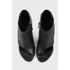 Open toe ankle boots