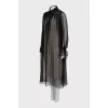 Semi-sheer silk slip dress