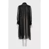 Semi-sheer silk slip dress