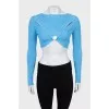 Ribbed top with tag