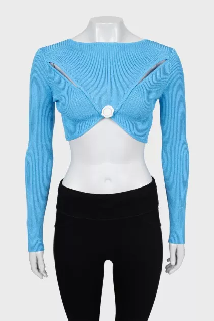 Ribbed top with tag