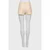 Beige leather shorts
