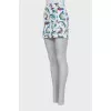 Printed denim mini skirt
