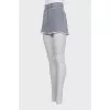 Denim skirt with raw edge