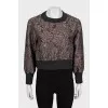 Floral cropped sweater