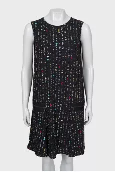A-line dress in geometric print