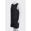 A-line dress in geometric print