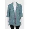 Tweed jacket with 3/4 sleeves