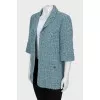 Tweed jacket with 3/4 sleeves