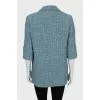 Tweed jacket with 3/4 sleeves