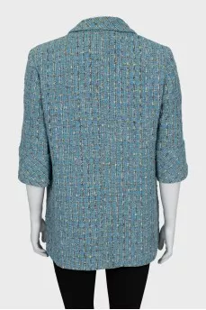 Tweed jacket with 3/4 sleeves