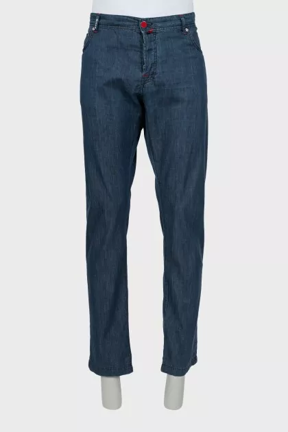 Men's trousers in checkered print