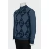 Men's tapered wool jumper