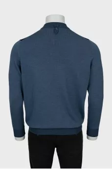 Men's tapered wool jumper