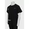 Men's oversized T-shirt with print on the back