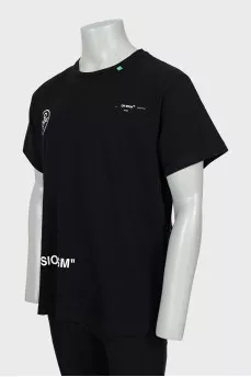 Men's oversized T-shirt with print on the back