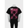 Men's oversized T-shirt with print on the back