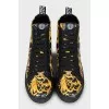 Men's leather sneakers with signature print