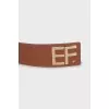 Wide faux leather belt